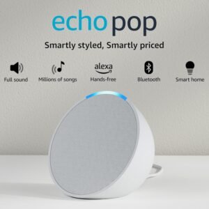 Amazon Echo Pop| Smart speaker with Alexa and Bluetooth| Loud sound