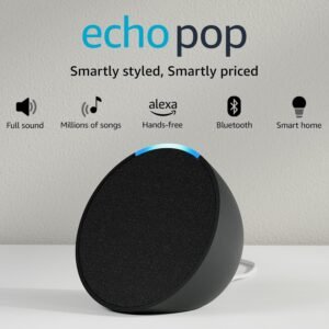 Amazon Echo Pop| Smart speaker with Alexa and Bluetooth| Loud sound